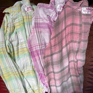 Bundle girls clothing 3 pair jeans - 9 tops